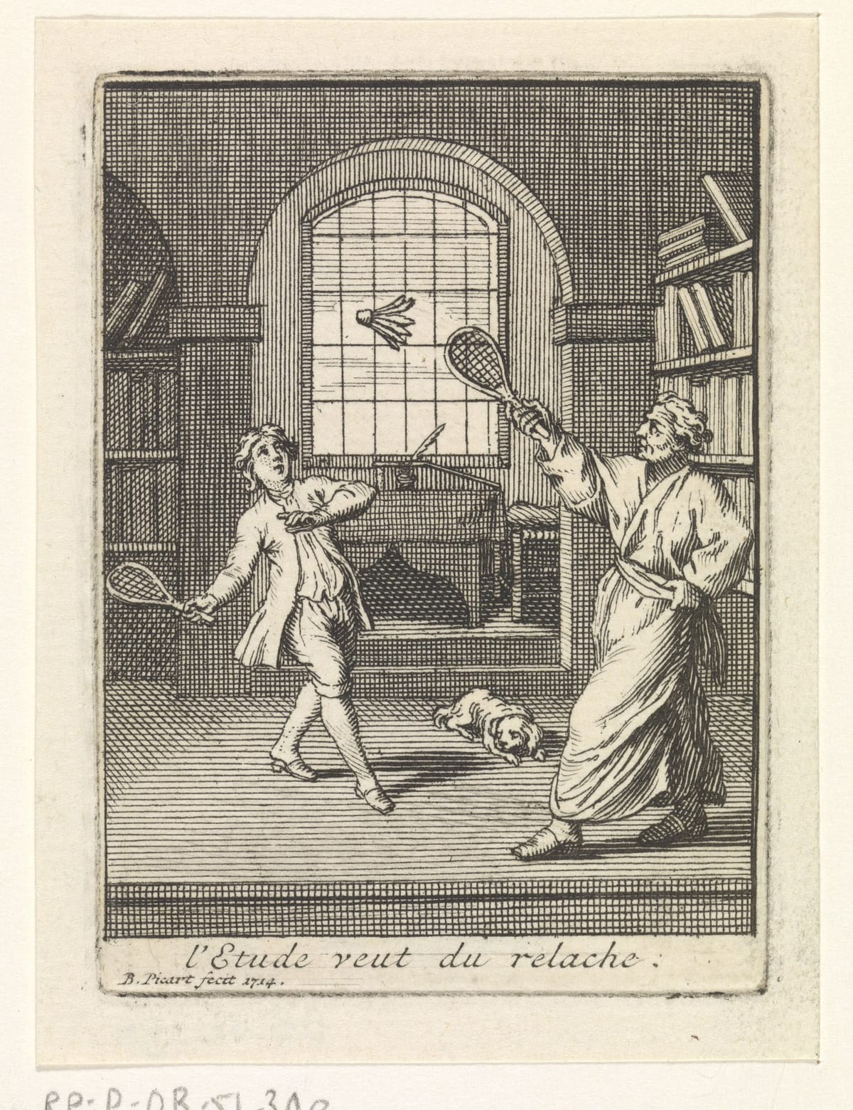 Игра в бадминтон, 1714 г