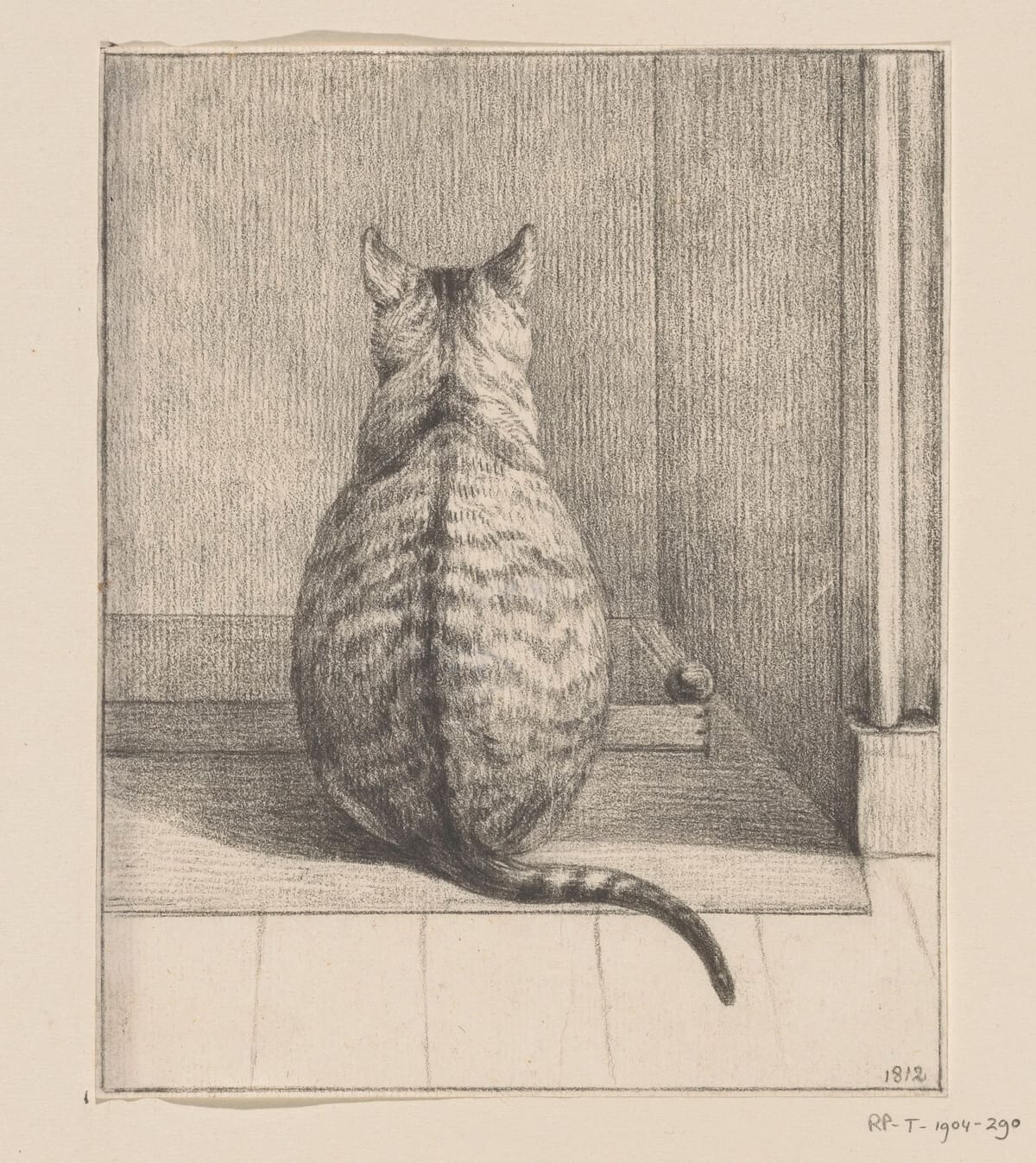 Сидящий кот, Жан Бернар, 1812