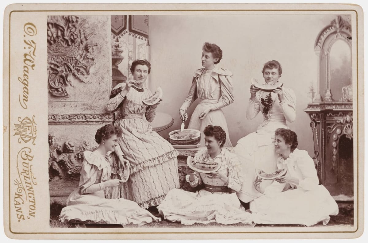 За поеданием арбуза, 1890-е