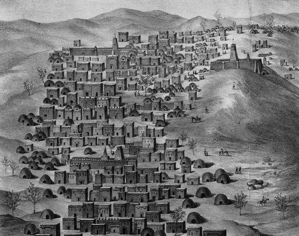 Милые домики в Тимбукту, Мали, 1830 год