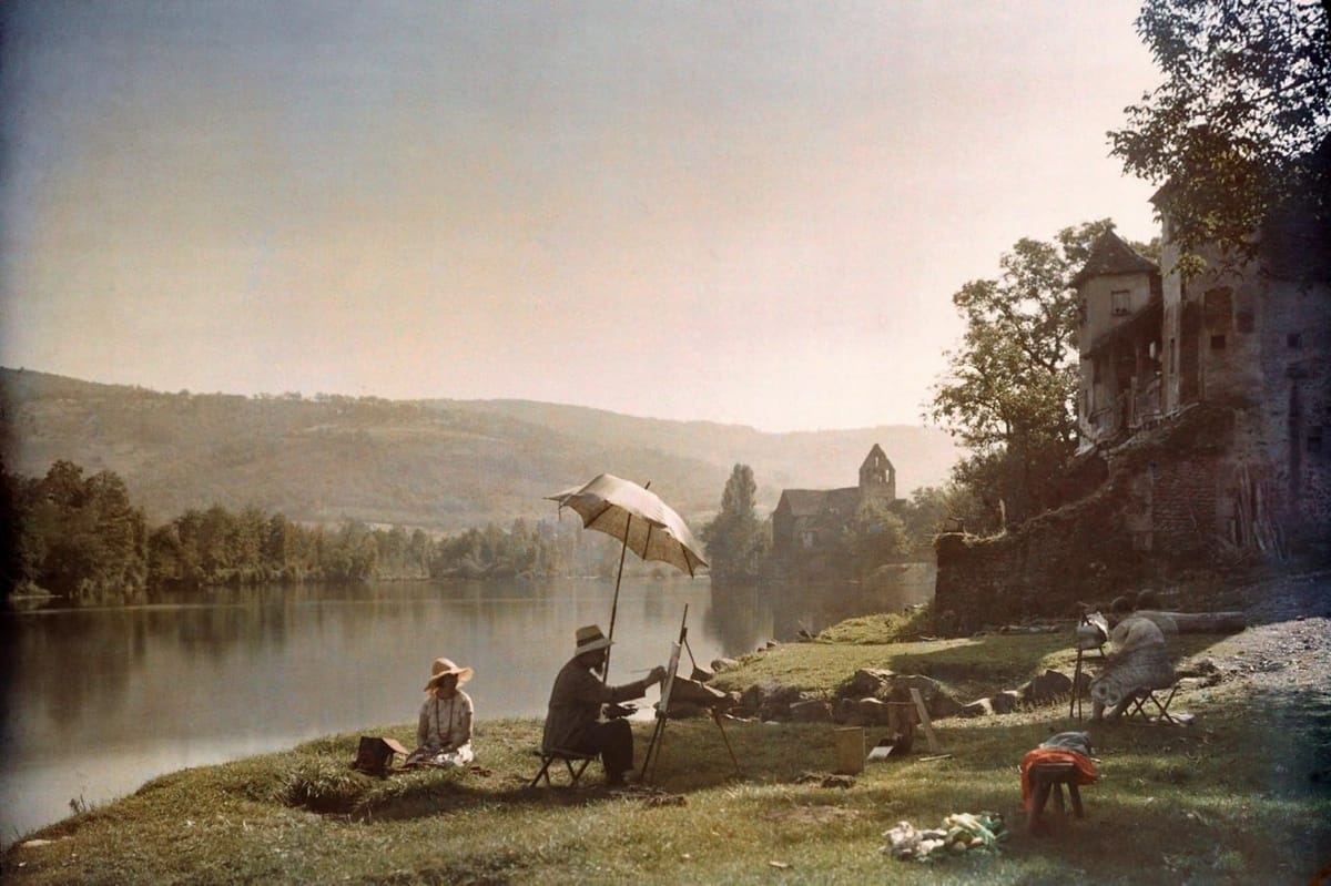 На берегу реки Дордонь, Франция, 1925