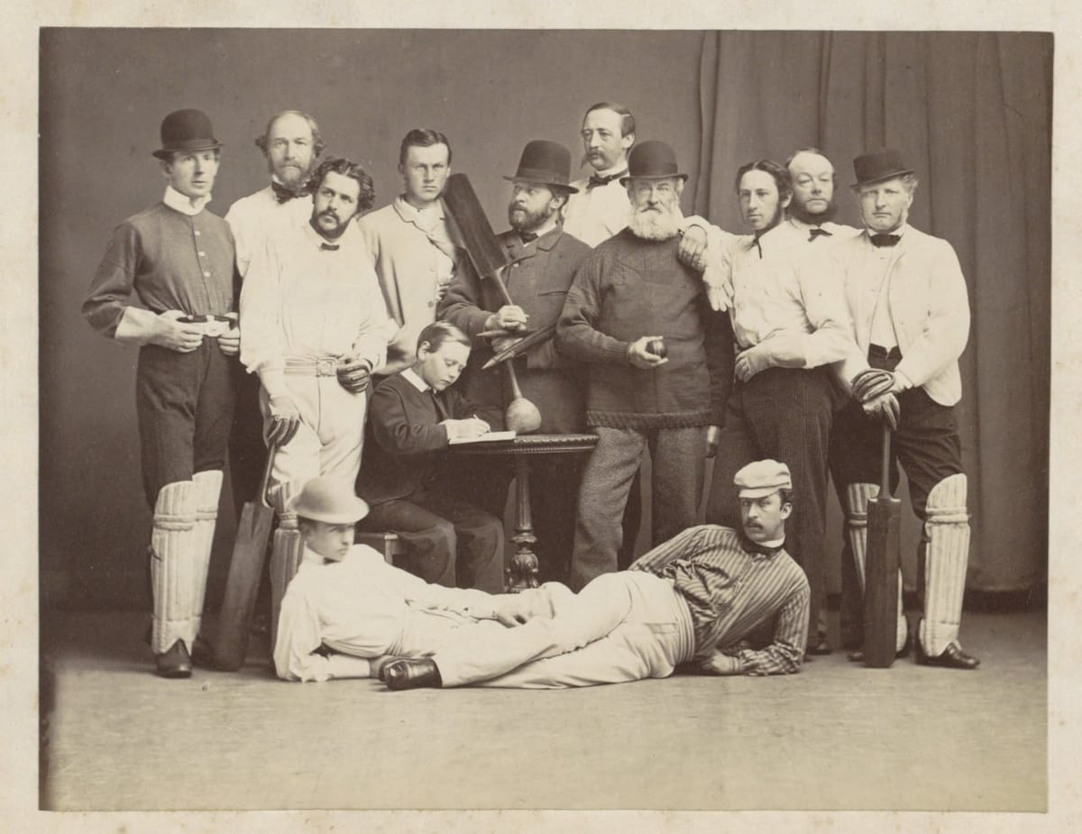 Групповой портрет членов крикетного клуба Христиании, 1867 г