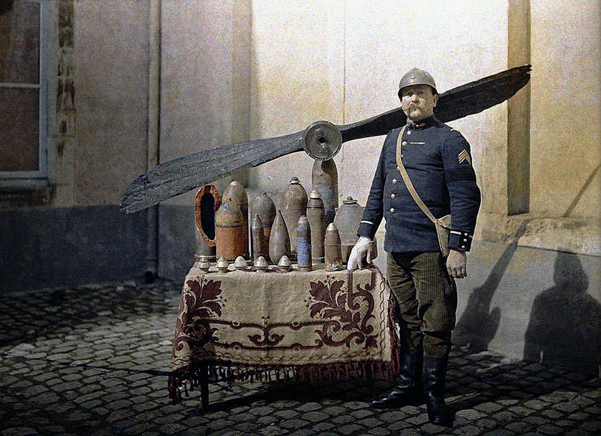 Немецкие снаряды разного калибра, Реймс, Франция, 1917 года