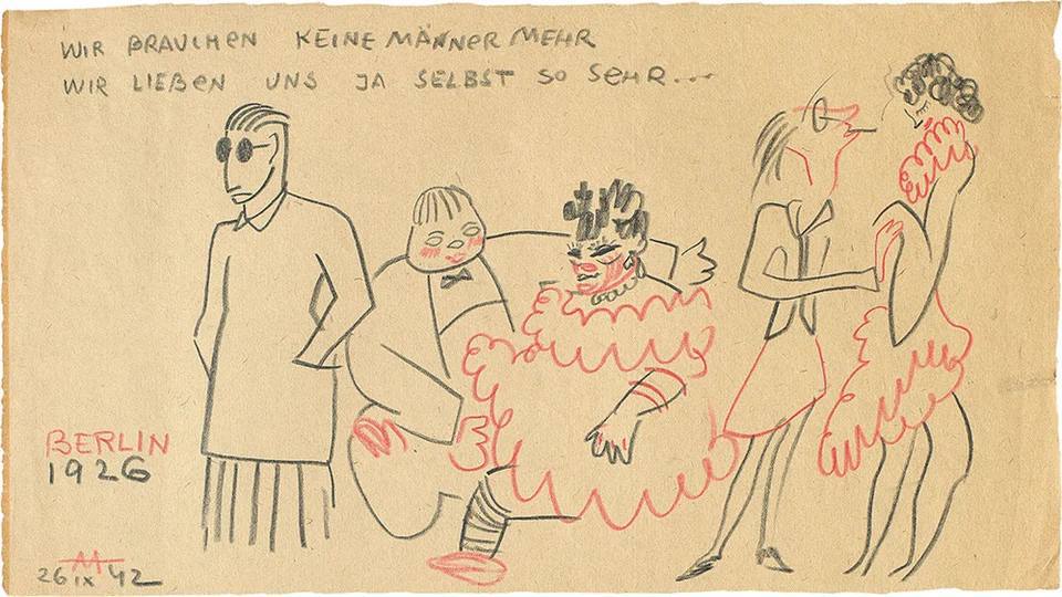 Berlin 1926 Рисунок Сергея Эйзенштейна из цикла «Воспоминания о путешествиях», 1942