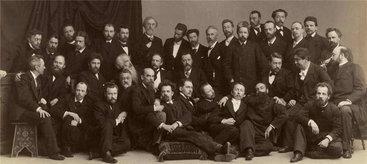 Группа художников XXV Передвижной выставки, 1897 год