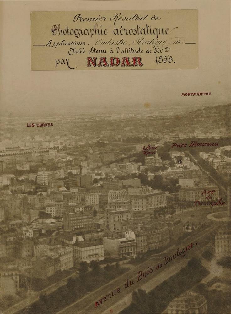 Панорама Парижа к северу от площади Шарля де Голля, 1866 год