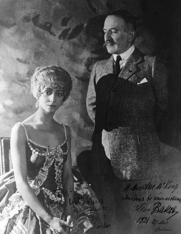 Лев Бакст с балериной Ольгой Спесивцевой, 1921 год
