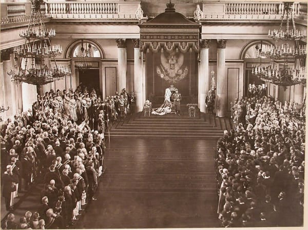 Николай II перед двумя палатами Государственной думы, Зимний дворец, 1906 год