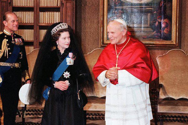 Иоанн Павел II, Елизавета II и принц Филипп