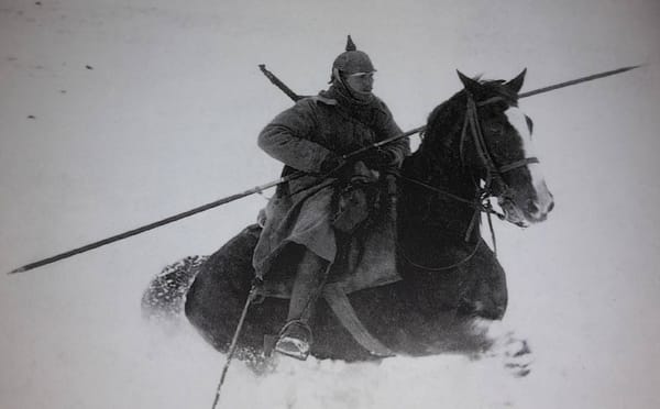 Немецкий кавалерист зимой 1915 года на Восточном фронте