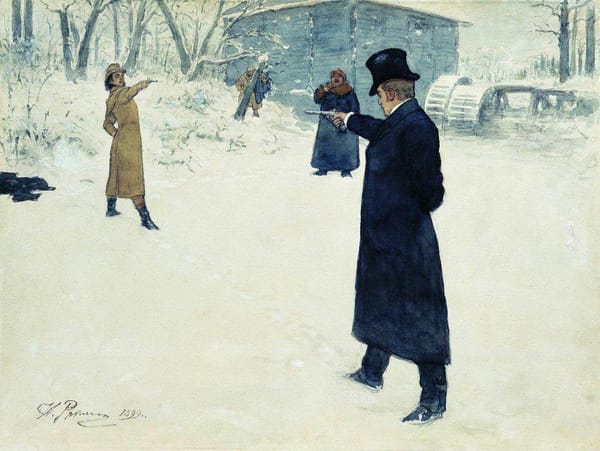 Дуэль между Онегиным и Ленским, Илья Репин