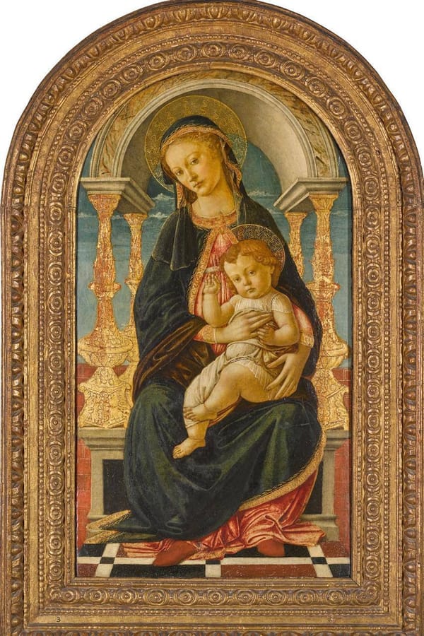 На аукционе старых мастеров Sotheby’s в Лондоне главным лотом стала картина "Мадонна с младенцем на троне" работы Сандро Боттичелли