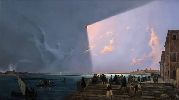 Солнечное затмение в Венеции 6 июля 1842 года, художник Ипполито Каффи