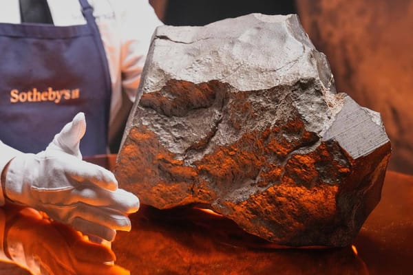 В июле на нью-йоркских торгах Sotheby’s за $4,3 млн был продан марсианский метеорит, найденный на территории Нигера в 2023 году