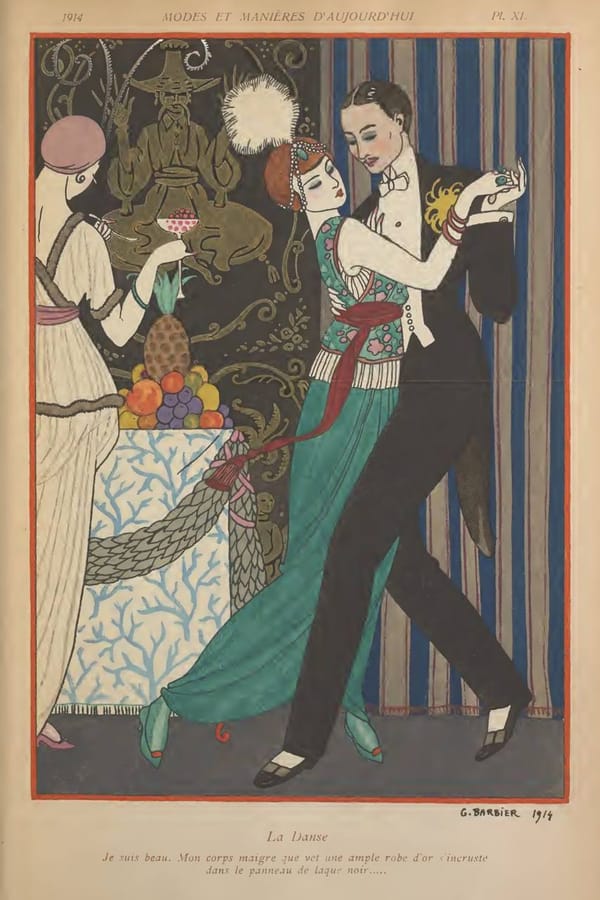 Танец, рисунок Жоржа Барбье, 1914 год