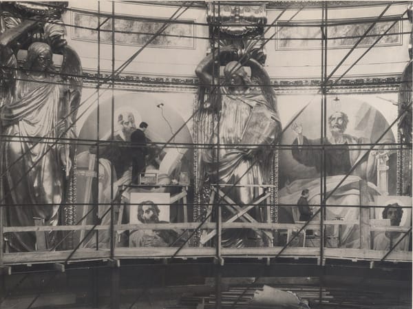 Реставрация росписи барабана купола Исаакиевского собора в 1954-1963-е гг