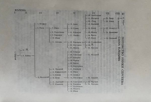 Родословная Бориса Ельцина 1992 года восходит к Анике Елцыну XVIII века