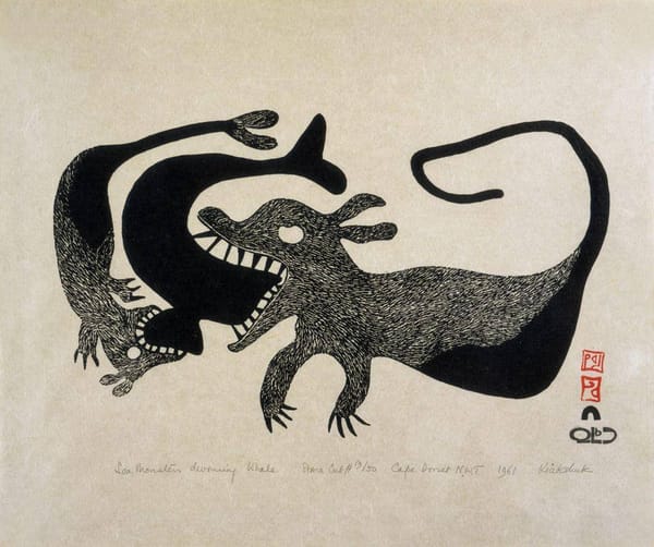 Морские чудовища, пожирающие кита, 1961 год