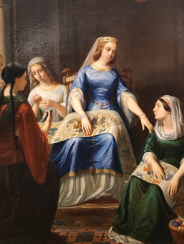 Королева Матильда работает над Гобеленом из Байе, Альфред Гийяр, 1848 год