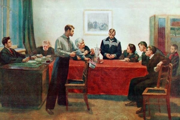 Картина «Обсуждение двойки» Сергея Григорьева 1950 года и советское воспитание