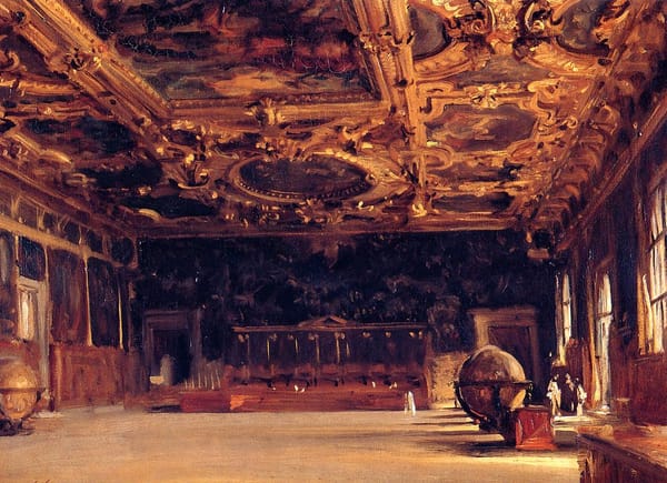 Интерьер Дворца дожей, Джон Сингер Сарджент, 1898