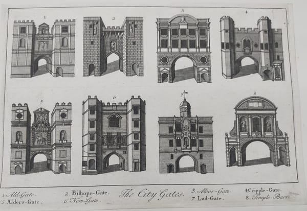 Лондонские городские ворота, 1741