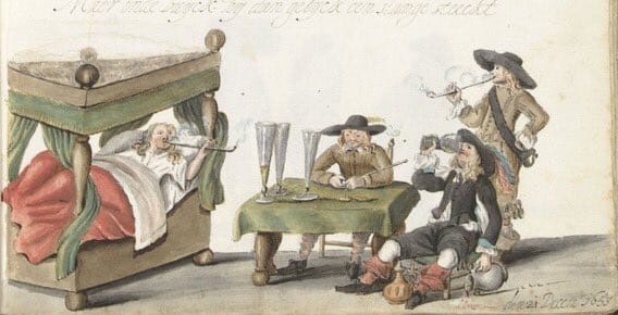 Этот малый принимает друзей, не покидая кровать, примерно с 1653 года
