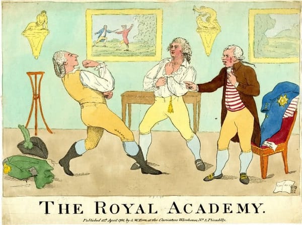 Его Королевское Высочество принц Уэльский Георг берет уроки бокса, 1786 год