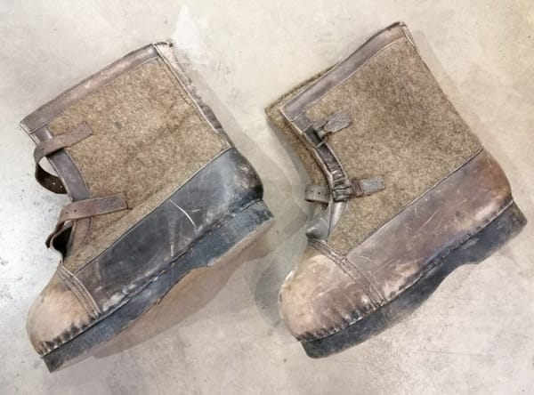Зимняя обувь немецкого военного из русской кампании Второй мировой войны