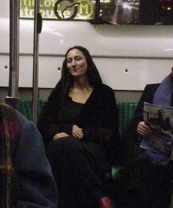 Мона Лиза в нью-йоркском метро