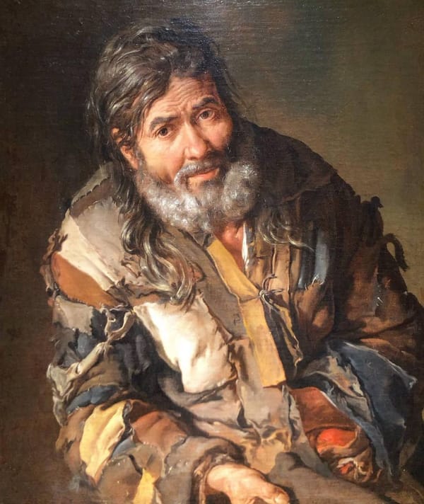 «Нищий» Джакомо Черути (1698-1767) носит винтажный Комдегарсон 2000 года