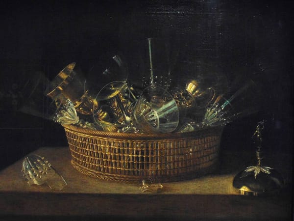 Один из крупнейших немецких мастеров натюрморта Себастьян Штоскопф (1597-1657) специализировался на изображении стеклянных юокалов и кубков