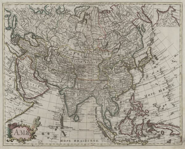 Карта Азии 1745 года