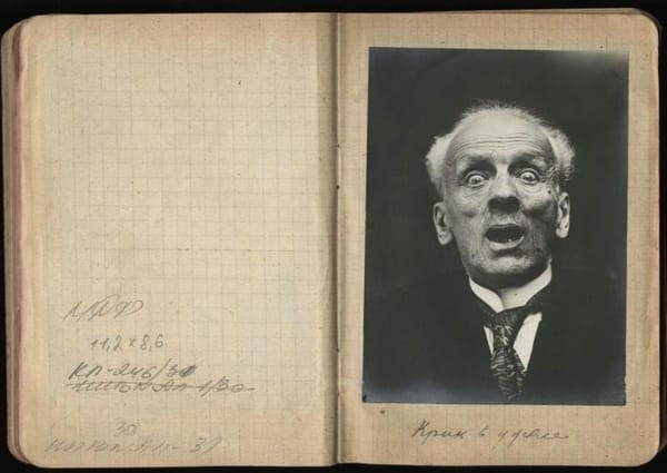 "Крик в ужасе" - снимок 1931 года из блокнота Юрия Корвина-Круковского