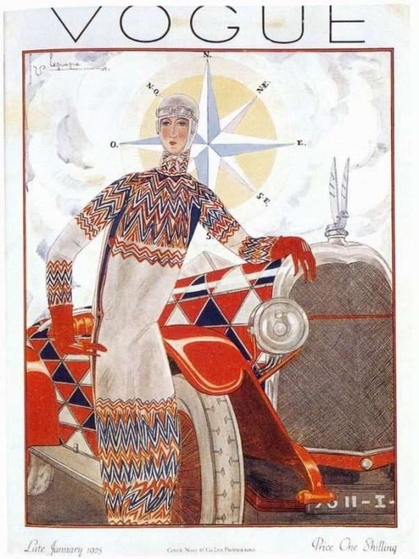 В 1925 году американский журнал Vogue вышел с обложкой, украшенной "оптическим платьем" Сони Делоне