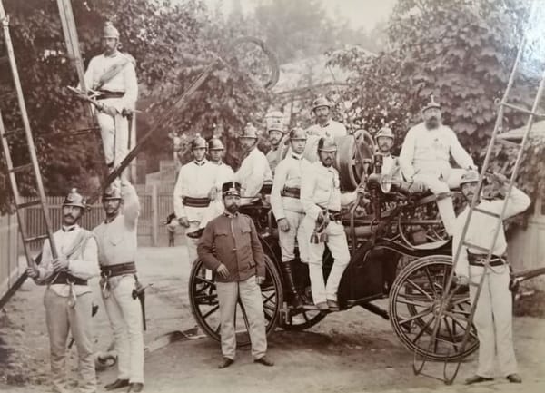 Фотография пожарных, конец XIX в