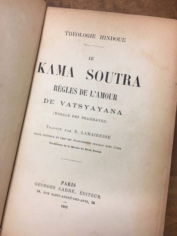 Кама Сутра, серия Индуистская теология, Париж 1891