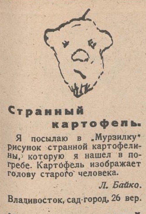 Про странный картофель