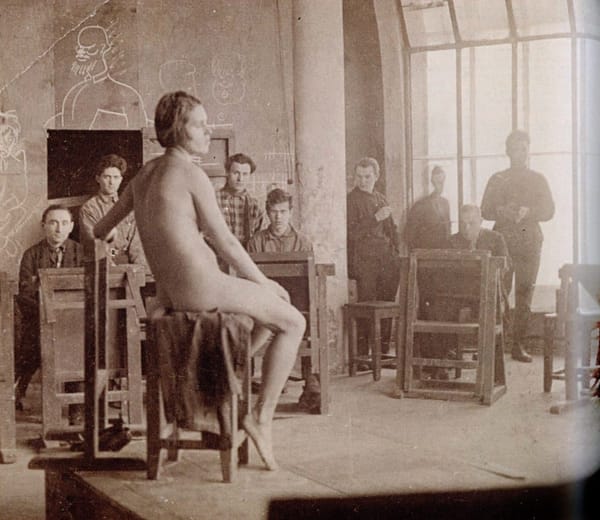Студенты ВХУТЕМАСа на занятиях по дисциплине «Рисунок», 1920-е