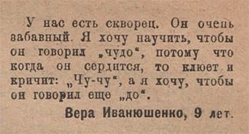 Про скворца и чудо
