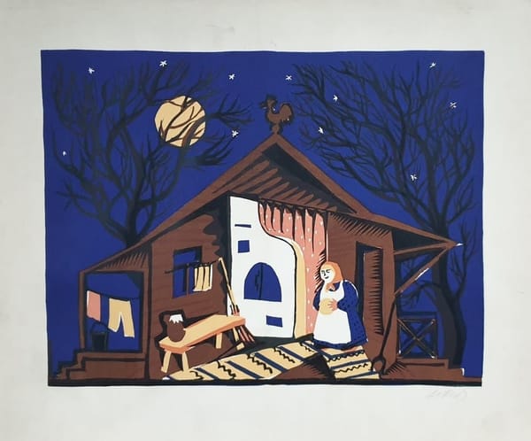 «Колобок», цветная линогравюра, 1975