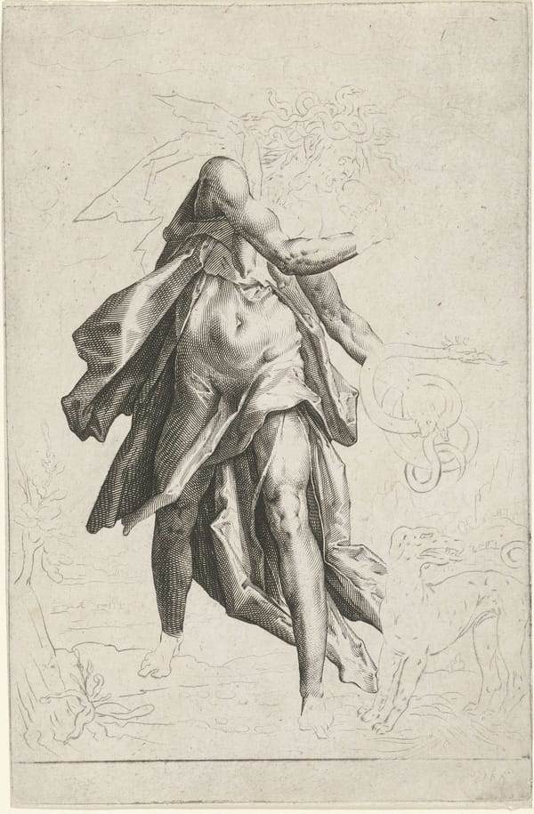 Зависть, Джейкоб Матем по рисунку Хендрика Гольциуса, 1585-1589