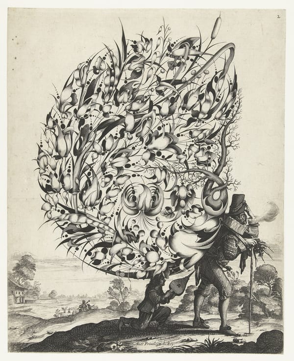 Букет на спине коробейника, Исаак Брио, Париж, 1635