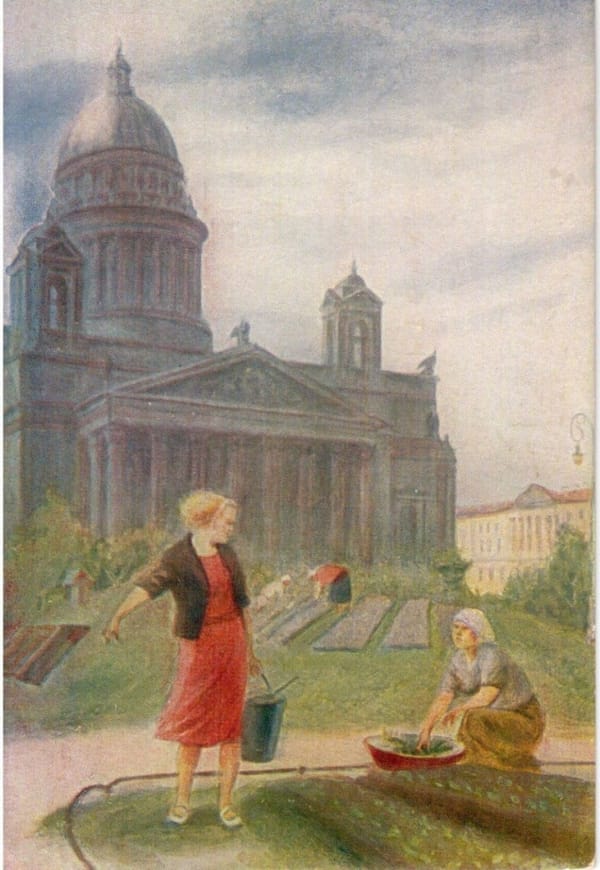 Ленинградцы на огородах