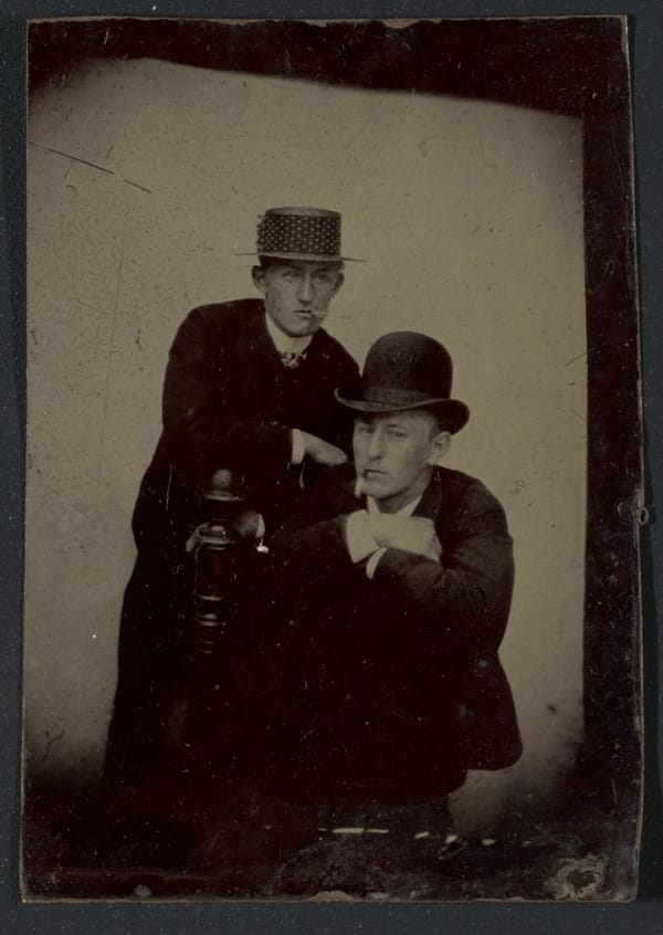 Портрет двух мужчин в шляпах, 1880 - 1900
