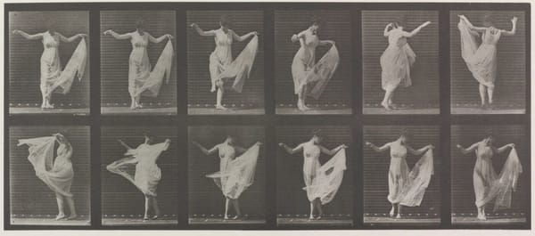 Женщина, исполняющая пируэт, 1887, фотограф Эдвард Мейбридж