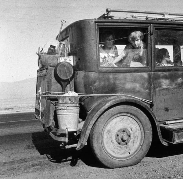 Вынужденные переселенцы из Техаса в Калифорнию, 1936 год
