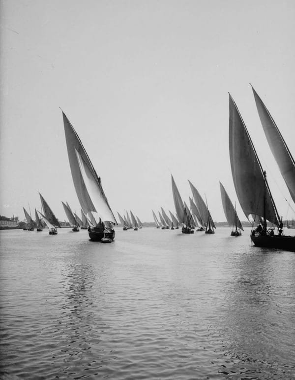 Лодки на Ниле, 1900 год