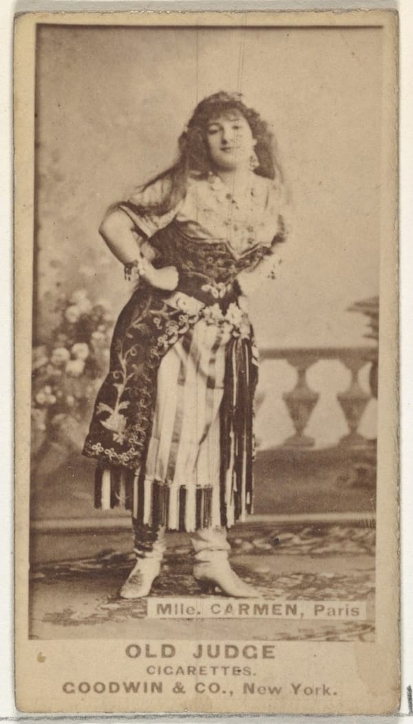 Карточки с актерами и спортсменами с рекламой сигарет, 1887-1889