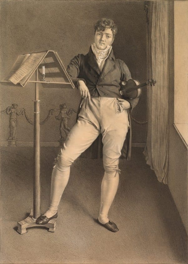 Портрет юного скрипача Жана Видаля (1789–1867), сделанный в 1808 г. юным 21-летним художником Адриеном Виктором Оже